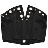 Sexy Solid Color Patchwork Strapless Sleeveless Two Pieces