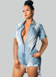 New Tassel Snap-Button Slim Jumpsuit