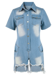 New Tassel Snap-Button Slim Jumpsuit
