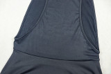 Elegant Solid Color Ruched O Neck Long Dresses