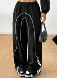 New American Street Style High Street Personality Design Wide Leg Trousers