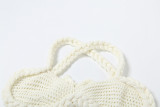 Sexy Knitted Hollow Tank Top Hip Skirt Set
