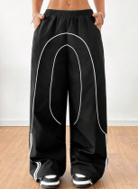 New American Street Style High Street Personality Design Wide Leg Trousers