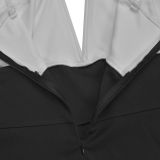 Black And White Casual Contrast Off Shoulder Bodycon Jumpsuits