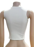 New Sexy Hot Girl Slim Fashion Printed Tie String Small Vest