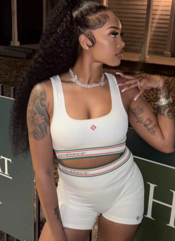 Retro Casual Sexy Hot Girl Print Vest Shorts Two-Piece Set