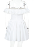 Sexy New Bow Tube Top Solid Color Dress