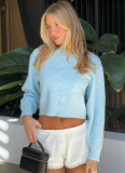 Autumn And Winter Fashionable Loose Versatile Short Long-Sleeved Woolen Cardigan Top