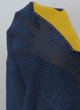 Casual Street Fashion Digital Print V-neck Long-sleeved Knitted Sweater