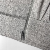 Fashion Solid Color Large Size Sports Style Jacket Vest Shorts Three-piece Set