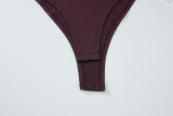 New Solid Color Hooded Symmetrical Ribbon Design Tight Waist Jumpsuit