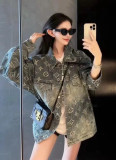 Vintage Gradient Jacquard Denim Jacket