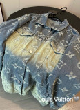 Vintage Gradient Jacquard Denim Jacket