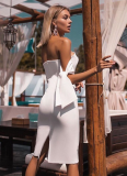 Fashionable And Sexy Tube Top Patchwork Dress