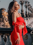 Fashionable And Sexy Tube Top Patchwork Dress