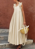 Fashionable and Casual Long Ruffled Versatile Vacation Spring and Summer Dress