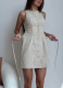 Solid Color Button-Down Waist-Cinching Fashionable Dress