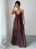 Elegant And Graceful Suspender High-End Long Dress