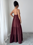 Elegant And Graceful Suspender High-End Long Dress