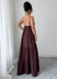 Elegant And Graceful Suspender High-End Long Dress
