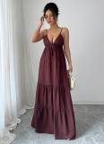Elegant And Graceful Suspender High-End Long Dress