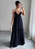 Elegant And Graceful Suspender High-End Long Dress