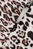 Fashionable Leopard Print Hollow Women's Jumpsuit