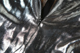Sexy Mesh See-through Stitching High-waist Slim-fit Jumpsuit