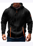 Loose Fit Zip-Up Hooded Sport Jacket