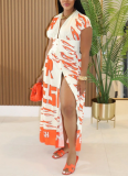 Sexy Hot-selling Digital Printed Waist Dress