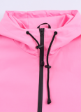 Casual Sports Style Hooded Jacket Top Windbreaker Coat