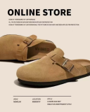 Autumn And Winter Thick-Soled Birkenstocks Casual Half-Slippers Versatile Closed-Toe Slippers