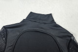 Black Elegant Solid Color Mesh O Neck Long Dresses