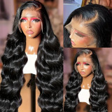 Natural High Temperature Silk Lace Front Wig For Women With Middle Parted Long Wavy Natural Full Head Wig