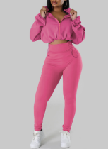 Fashion Sweatshirt Loose Long-sleeved Top Tight Pants Sports Two-piece Suit