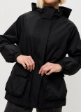 Fashionable Women's Jacket With Long Sleeves, Hood And Drawstring, Waterproof Jacket, Loose Outdoor Mountaineering Clothing