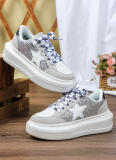 Height-Enhancing Trendy Casual Lace-Up Sneakers For Couples, Fashionable And Versatile Street Style Shoes