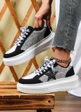 Height-Enhancing Trendy Casual Lace-Up Sneakers For Couples, Fashionable And Versatile Street Style Shoes