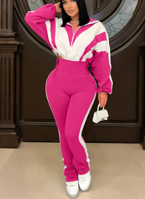 Fashionable Casual High-waisted Trousers + Cardigan Jacket Two-piece Set