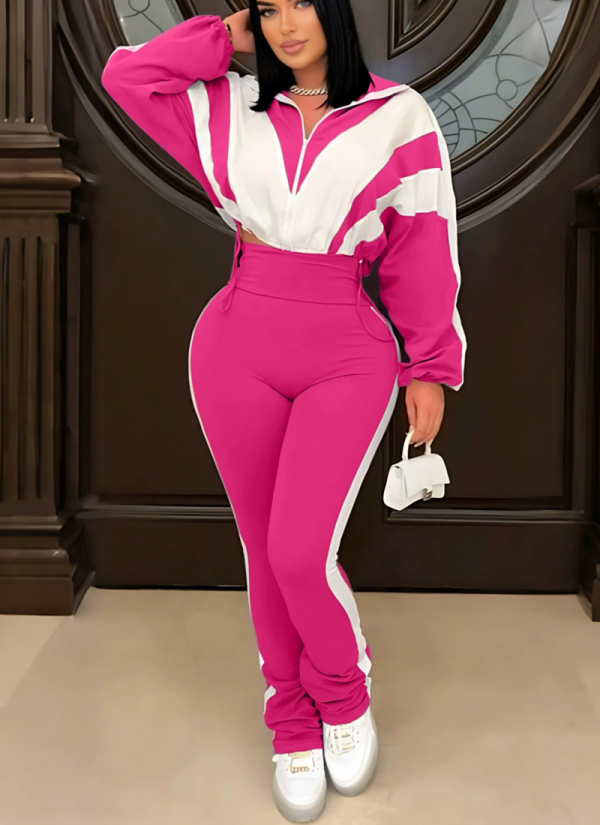 Fashionable Casual High-waisted Trousers + Cardigan Jacket Two-piece Set