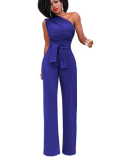 Fashion Sleeveless Asymmetrical Hot Selling Casual Wide-leg Jumpsuit