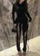 Sexy Solid Color Cross Straps O Neck Skinny Jumpsuits