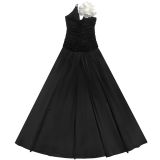 Black Sexy Solid Color Backless Spaghetti Strap Long Dresses