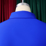 Fashion Solid Color A-line Shirt Mid-length Dress