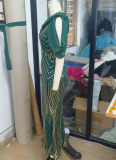 One-shoulder Chiffon Splicing Sequin Maxi Party Dress
