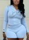 Fashion Print Slim Fit Elastic Hooded Sports Style Long Sleeve Jacket Shorts Set