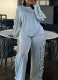 Casual and Comfortable Ruffled Long-sleeved Top and Loose Pants set