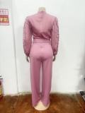 Fashionable Personality Lace Splicing Lace-up Wide-leg Jumpsuit