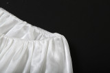 New Creative Street Fashion Irregular Zipper Top and Flower Bud Skirt Suit