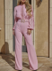 Fashionable Personality Lace Splicing Lace-up Wide-leg Jumpsuit